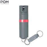 POM Keychain Pepper Spray - Grey & Coral (1.40% MC)